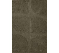 Ted Baker Lambeth High Pile Rug Jasper Geometric Living Room Rug in Green | Size: 200cm x 300cm