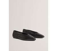 Ted Baker Leather Flat Pointed Pumps Black