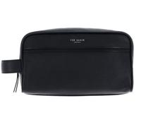 Ted Baker Leather Toiletry Bag Samberg Tie Bar Detail Washbag Black