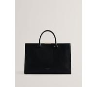Ted Baker Leather Top Handle Tote Bag - Black, Black