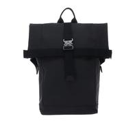 Ted Baker leisure backpack laptop backpack with laptop compartment Rivers Rubberised PU Roll Top Backpack Black