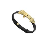 Ted Baker Lena Leather Buckle Adjustable Bracelet for Women (Gold/Black)