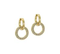 Ted Baker Gold Lina Double Link Crystal Drop Earrings - Gold