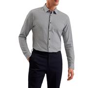 Ted Baker London belsise-ls Regular geo Print Jersey Shirt, Blue