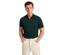 Ted Baker London Branded Honeycomb Trim ss Polo, dk-Green, m
