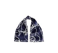 Ted Baker London DENNISE-Linear Rose Silk Square Scarf, NAVY