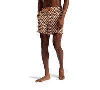 Ted Baker London Joris-Geometric Seersucker Swimshort, BRT-Orange