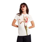 Ted Baker London meeliee-Printed Fitted tee, Nude-Pink