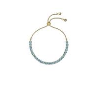 Ted Baker London Melrah Crystal Adjustable Tennis Bracelet for Women (Gold/Aquamarine Crystal)