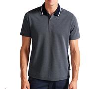 Ted Baker London Mens Arts Dark Blue Mens Polo Shirt Mini Jacquard Stitch Top S