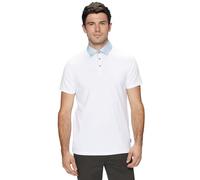 Ted Baker London Mens Frend Short Sleeve Woven Polo Shirt in White Size 5 - UK Size 42 - Extra Large