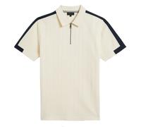 Ted Baker London Mens Natural Zip Polo Shirt Abloom Regular Fit Short Sleeve Top