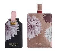 Ted Baker Travel Set, Faux Leather, Black/Pink, One Size