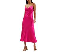 Ted Baker London tunca-Satin Cowl Neck Evening midi Dress, BRT-Pink