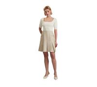 Ted Baker London VULPAD-Knit Bodice Boucle Mini Dress, Ivory