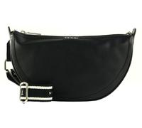Ted Baker Lorreen Webbing Leather Half Moon Crossbody Bag Black