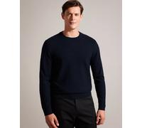 Ted Baker Loung Mens Long Sleeve T Knit Jumper - Navy Cotton - Size Medium