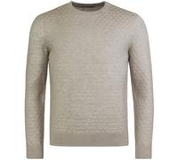 Ted Baker Loung Stitch Long Sleeve Crew Neck Mens Tan Sweater 273063_BROWN_TAN