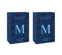 Ted Baker M Eau de Toilette Duo Pack for Men & Teens, Fresh Citrus Spicy Cologne, Long-Lasting Fragrance Set Mandarin, Bergamot, Black Pepper, Amber, Musk 2 x 75ml / 2.5 fl oz Each