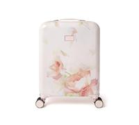 Ted Baker Magnolia Bloom Case 55cm Cabin Suitcase Pink Floral 4 Wheel Lightweight ABS TSA Lock Designer Luggage Travel Bag Organised Interior Stylish Carry-On Hard Shell Compartments 39L Capacity
