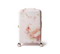 Ted Baker Magnolia Bloom Case 68cm Medium Suitcase Pink Floral 4 Wheel Lightweight ABS TSA Lock Designer Luggage Travel Bag Organised Interior Stylish Carry-On Hard Shell Compartments 77L Capacity