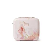 Ted Baker Magnolia Bloom Vanity Case Travel Makeup Bag Hard Shell Cosmetic Case Pink Floral Toiletry Bags Portable Carry Handle & Strap Logo Lining, 36cm Travel Organiser Compartments 17L Capacity