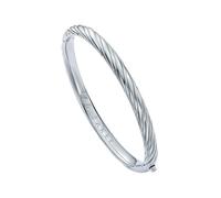 Ted Baker Melissa Metal Twist Hinged Bangle Bracelet for Women (Silver)