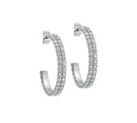 Ted Baker Mellia Double Crystal Hoop Earrings 3cm