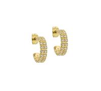 Ted Baker Mellia Double Crystal Gold Tone Hoop Earrings 1.5cm