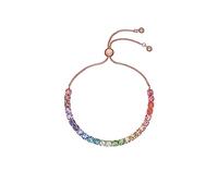 Ted Baker Rose Gold Icon Rainbow Crystal Bracelet - Adjustable