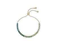 Ted Baker Melrah Icon Crystal Adjustable Tennis Bracelet For Women (Gold/Green Ombre Crystal)