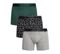 Ted Baker 3-Pack Cotton Boxer Brief Size XL Trekking Green/Black Tiger/Heather Grey