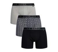 3 Pack Boxer Briefs Heather Grey/Retro Geo Blue/Black M