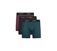 Ted Baker Men's 3-Pack Cotton Boxer Brief, Port Royale/Black/Botanical Garden, Extra Large