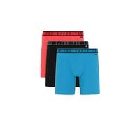 Ted Baker Mens 3-pack Cotton Boxer Briefs, Blue Danube/Black/Red, L UK