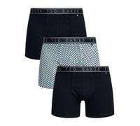 Ted Baker Mens 3-pack Cotton Boxer Briefs, Navy Ounslo/Palm Geo/Navy, M UK
