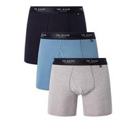 Ted Baker Men's 3 Pack Cotton Stretch Boxer Briefs, Blue