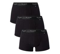 Ted Baker Mens Trunks, Cotton, 3-Pack, (TBB02), Black, S