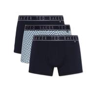 Ted Baker Mens 3-pack Cotton Trunks, Navy/Ounslo Palm/Geo Blue, L UK