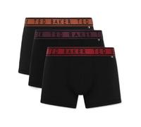 Ted Baker Mens 3-pack Cotton Trunks, Navy Sodalite Blue/Navy Folkstone Grey/Navy Oil Blue, L UK