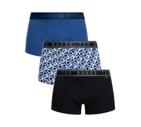 Ted Baker Men's 3 Pack Trunks, Black/Seferry Gelo Blue/Sodalite Blue, S