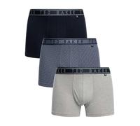 Ted Baker Men's 3 Pack Trunks, Navy/Repeat Folkstone Grey/Heather Grey Navy, L