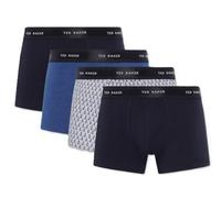 Ted Baker Mens 4 Pack Trunks Navy/multi L