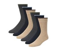 Ted Baker Men's 6 Pack Solid Crew Dress Socks, Blue, OS, Brown Heather/Charcoal Heather/Navy, One Size