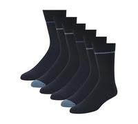Ted Baker Men's 6 Pack Solid Crew Dress Socks, Blue, OS, Navy/Real Teal/Cornet Blue, One Size