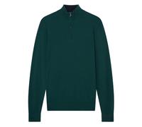 Ted Baker Mens Artiss Core Dark Green Quarter Zip Cotton - Size 2XL