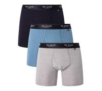 Ted Baker Men's 3-Pack Core Boxer Briefs, Blue/Grey/Navy