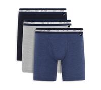 Ted Baker Mens Boxers Brief, Cotton, 3-Pack, (TBB01), Navy/Grey Heather/Estate Blue, S