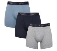 Ted Baker Men's London Men's Cotton - Pack of 3 Boxer Briefs, Nvy/Provbl/Htrgry (Solid), XL UK