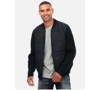 Ted Baker Men's Spores Quilted Front Knit Back Navy Blue Jacket Outerwear Coat, Blue, L